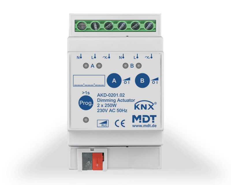akd-0201-02 MDT KNX LED Controller CC/CV 2-Channel AKD-0230CC.02 – 30 W, 230 V - Image 1