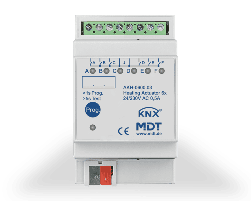 akh-0600-03 KNX Heating Actuator 6-Channel 24-230V AC 3SU MDRC - Image 1
