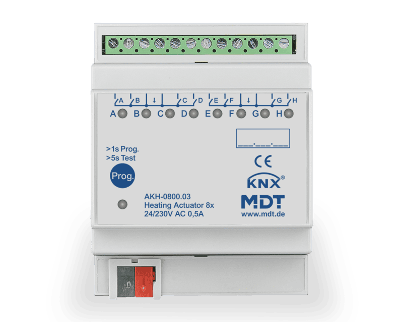 akh-0800-03 KNX Heating Actuator 8-Channel 24-230V AC 4SU MDRC - Image 1