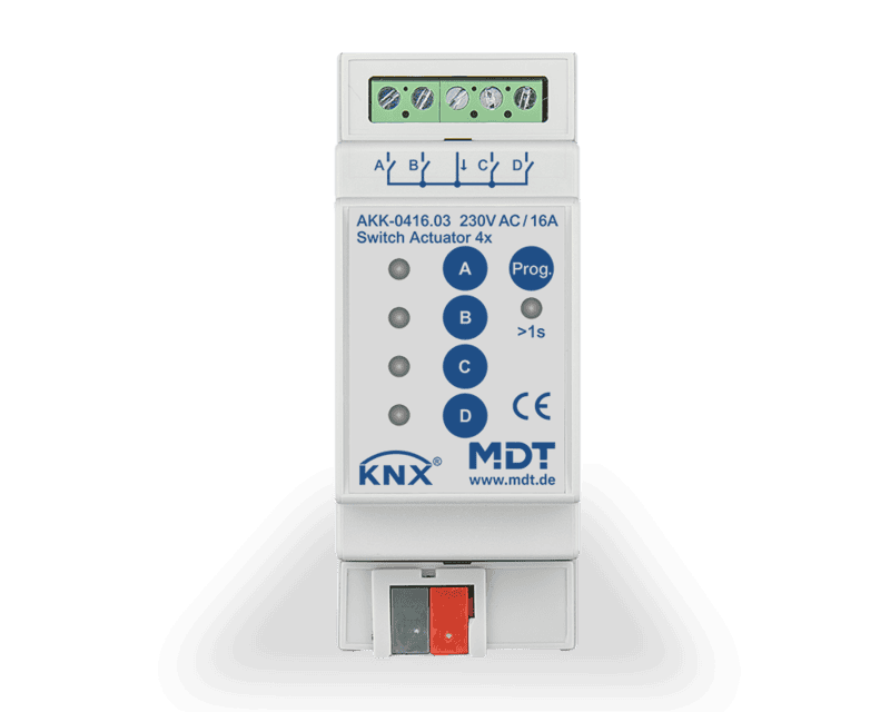 akk-0416-03 MDT AKK-0416.04S KNX Switch Actuator 4-Channel 16 A Compact Secure - Image 1
