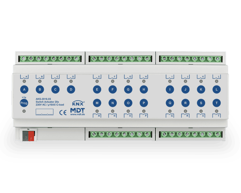 aks-2016-03 KNX Switch Actuator 20-channel 16A C-load 12SU MDRC - Image 1