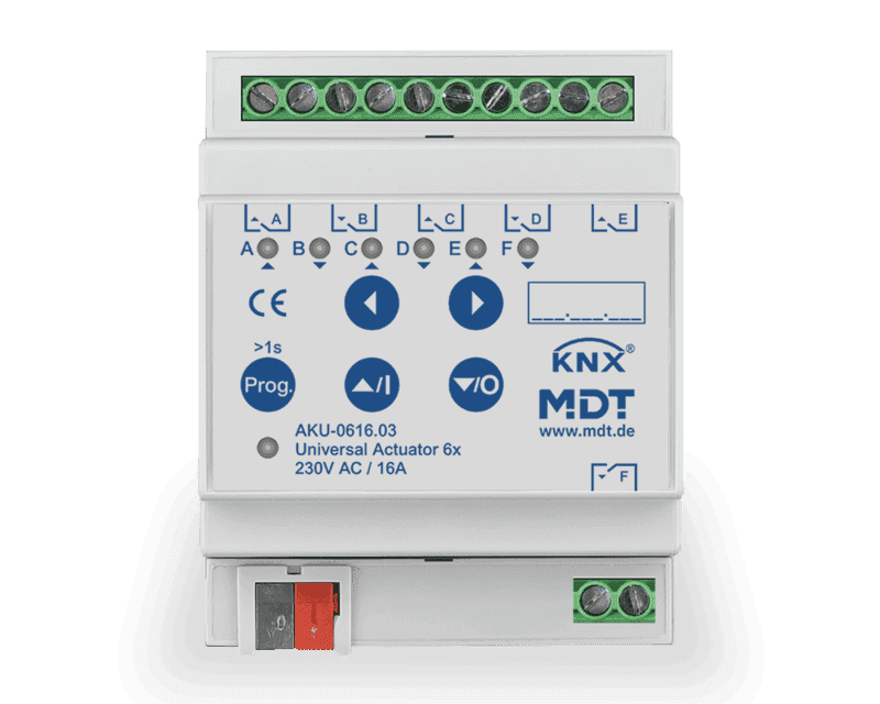 aku-0616-03 KNX Universal Actuator 6-Channel 4SU MDRC 16A - Image 1