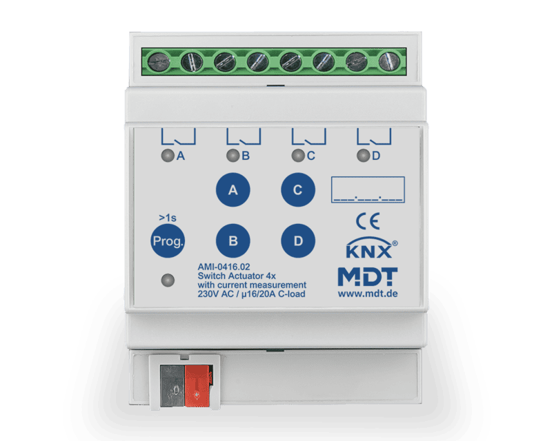ami-0416-02 KNX Switch Actuator 4-Channel 20A with Current Measurement, 4SU MDRC - Image 1