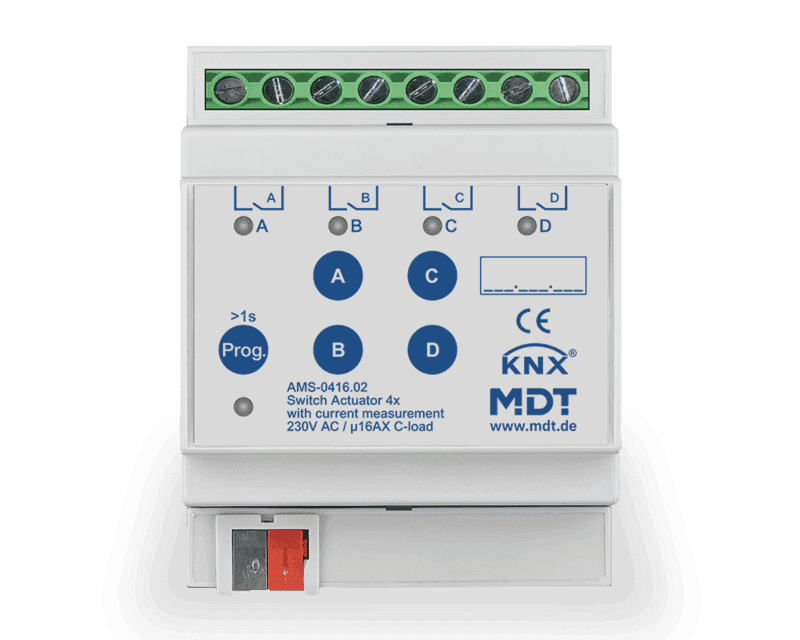 ams-0416-02 KNX Switch Actuator 4-Channel 16A C-Load with Current Measurement - Image 1