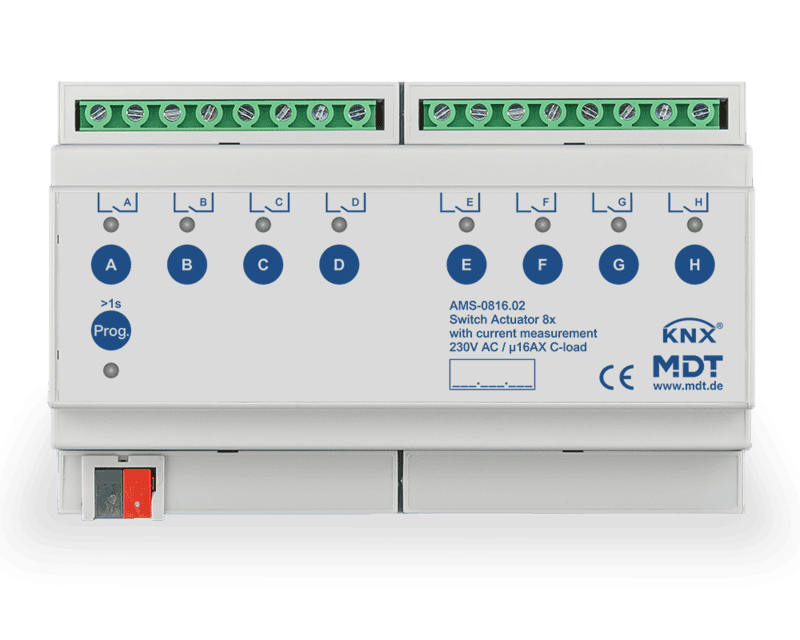 ams-0816-02 KNX Switch Actuator 8-Channel 16A C-Load with Current Measurement - Image 1