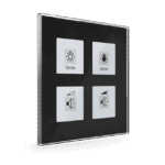 KNX Glass Push Button Plus 4-Gang Black