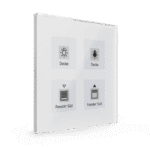 KNX Glass Push Button Plus 4-Gang White