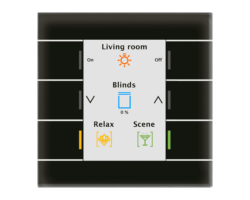 be-gt20s-02 KNX Glass Push Button II Smart Black - Image 1
