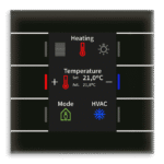 KNX Glass Push Button II Smart Black with Temperature Sensor