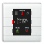 KNX Glass Push Button II Smart White with Temperature Sensor