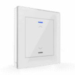 KNX Glass Push Button II Light 1-Gang RGBW Blinds, White