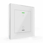 KNX Glass Push Button II Light 1-Gang RGBW Switch with Temperature Sensor, White