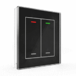 KNX Glass Push Button II Light 2-Gang RGBW Black