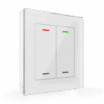 KNX Glass Push Button II Light 2-Gang RGBW White