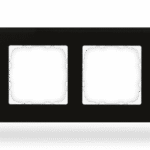 MDT Glass Frame 2 Gang 55mm Black