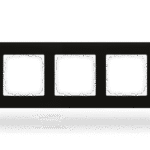 MDT Glass Frame 3 Gang 55mm Black