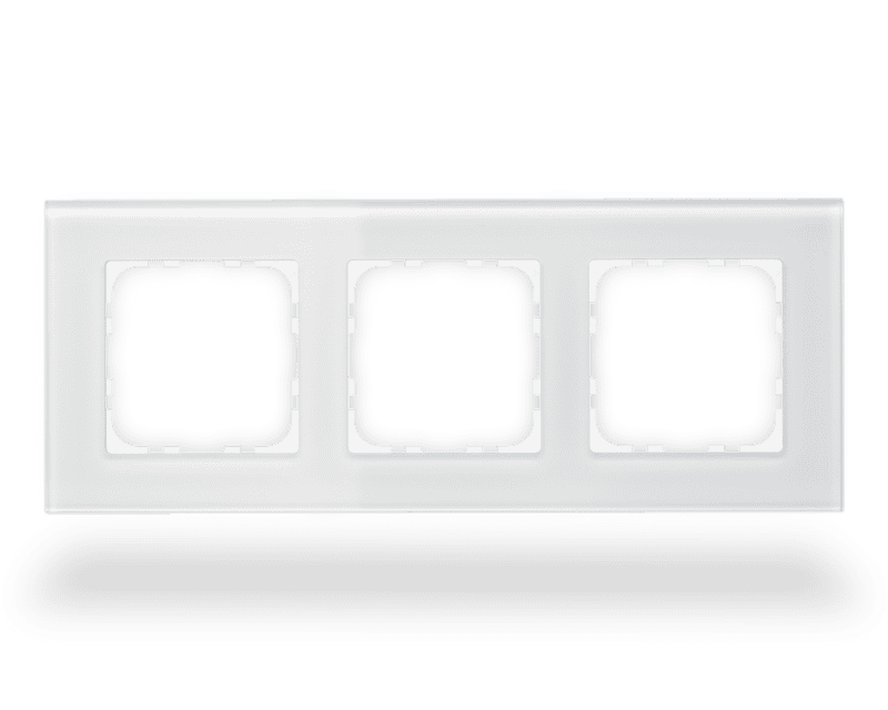 be-gtr3w-01 MDT Glass Frame 3-Gang for 63 mm Systems – Black - Image 1