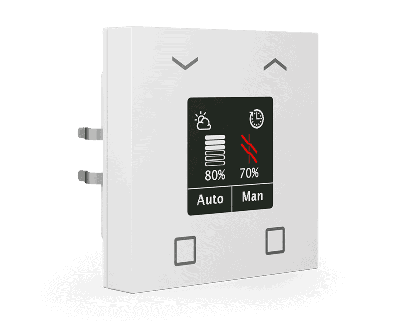 be-jta5504-01 KNX Shutter Push-button Smart 55 4-Gang Colour Display White - Image 1
