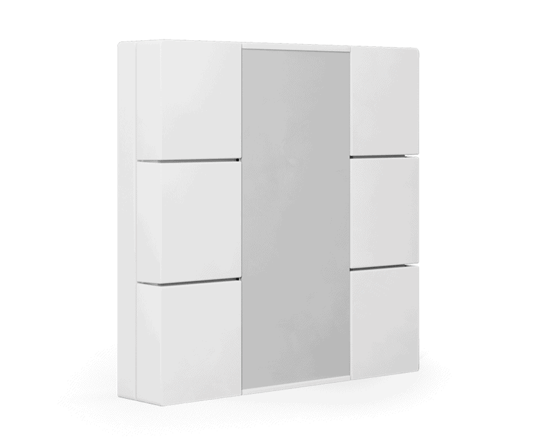 be-ta5506-01 KNX Push Button 55 6-Gang White Matt - Image 1