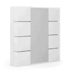 KNX Push Button 55 8-Gang White Glossy