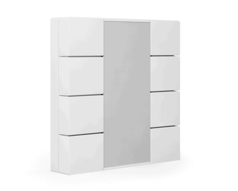 be-ta5508-g1 KNX Push Button 55 8-Gang White Glossy - Image 1