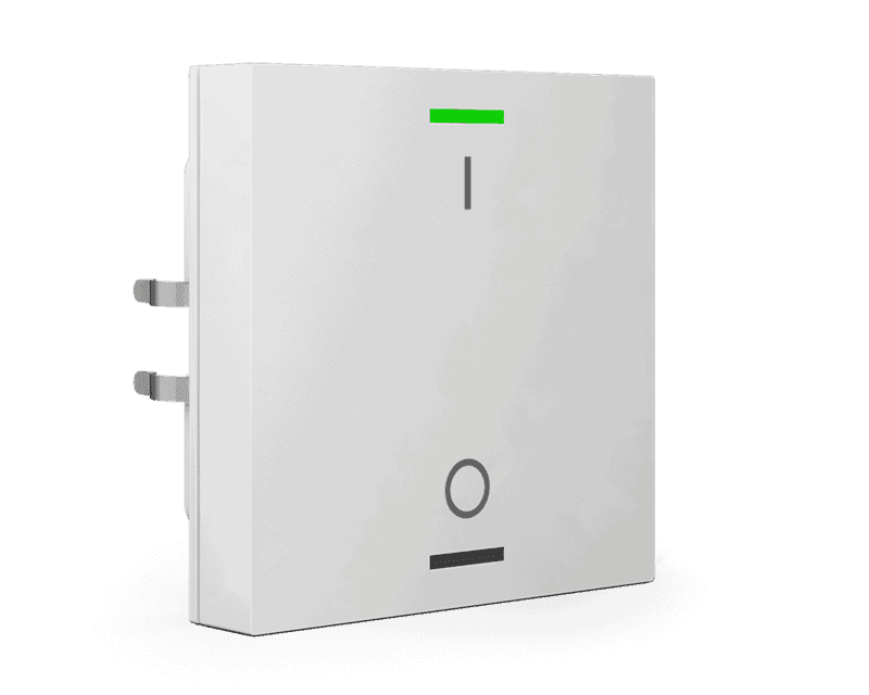 be-tal5501-b1 KNX Push Button Light 55 1-Gang RGBW Switch White Glossy - Image 1