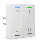 KNX Push Button Light 55 2-Gang RGBW Blinds+Switch with Temperature Sensor White