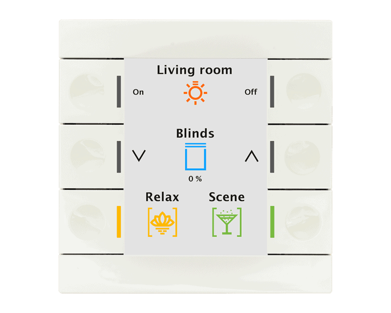 be-tas86-02-1 KNX Push Button Smart 86 Colour Display White Glossy - Image 1