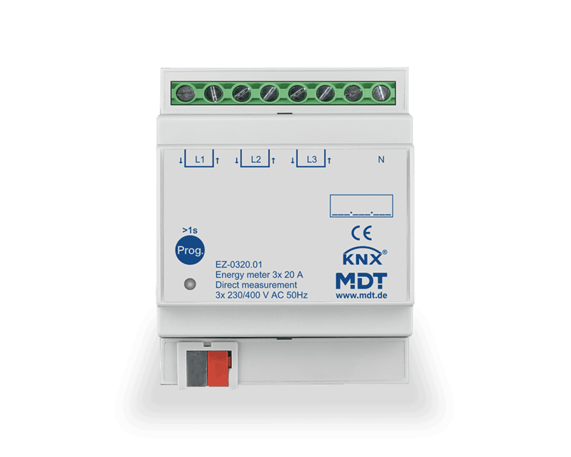 ez-0320-01 KNX Energy Meter 3-Channel 20A Direct 4SU MDRC - Image 1
