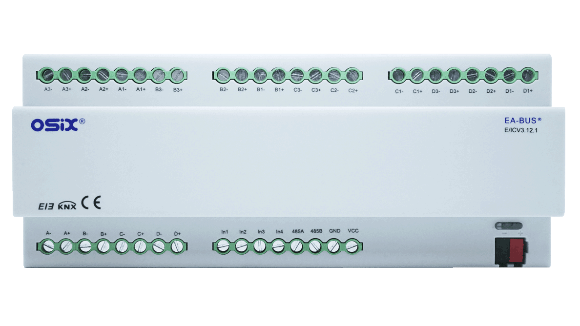 osix-e-mr0404.06.1-hd KNX Embedded Actuator E/MR0404.06.1 4 fold switch/shutter — OSIX - Image 1
