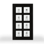 KNX RF+ Glass Push Button Plus RF-GTT8S.01 8-Gang with Actuator, Black