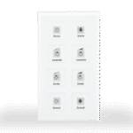 KNX RF+ Glass Push Button Plus RF-GTT8W.01 8-Gang with Actuator, White