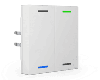 rf-tal55t202-01s KNX RF+ Push Button Light 55 2-Gang RGBW TS Secure White Neutral - Image 1