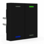 KNX RF+ Push Button Light 55 2-Gang RGBW TS Secure Black Neutral (RF-TAL55T206.01S)