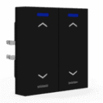 KNX RF+ Push Button Light 55 2-Gang RGBW TS Secure Black Blinds×2 (RF-TAL55T206.A1S)