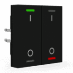 KNX RF+ Push Button Light 55 2-Gang RGBW TS Secure Black Blinds+Switch (RF-TAL55T206.C1S)
