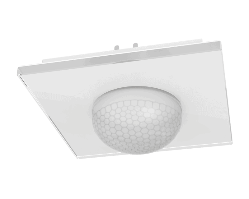 scn-g360d3-03 KNX Glass Presence Detector 360° 3 Sensors with Temperature Sensor, White - Image 1
