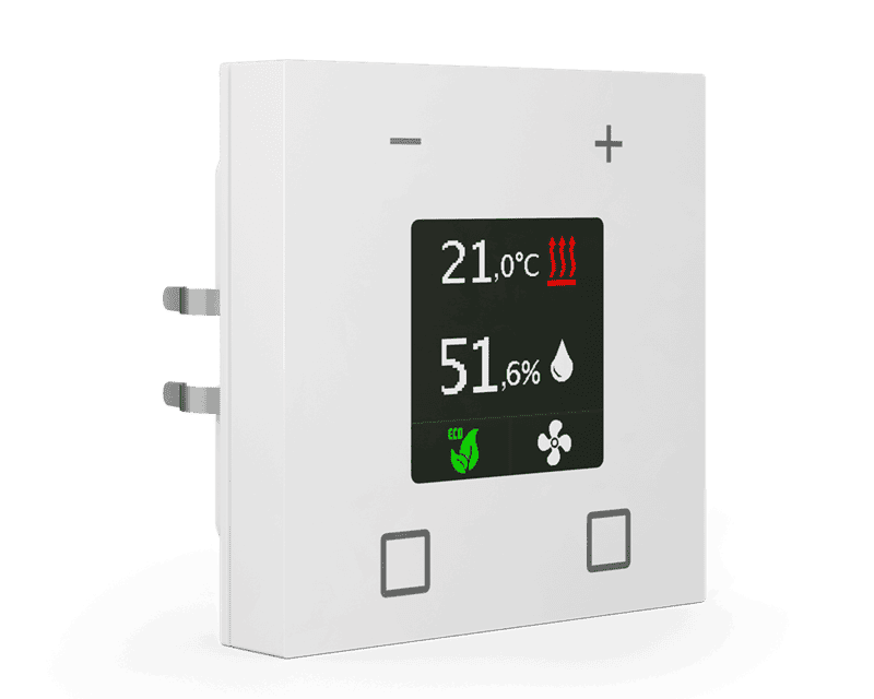 scn-rtn55s-01 KNX Room Temperature Extension Unit Smart 55 White Glossy - Image 1