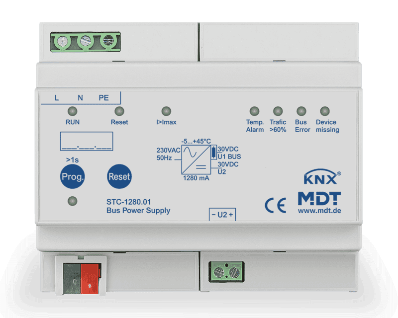 stc-1280-01 KNX Bus Power Supply 1280mA with Diagnostics MDRC - Image 1