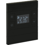 Oria KNX Thermostat, 3-Gang, Anthracite, Black Glass