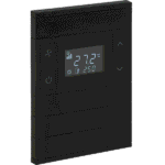 Oria KNX Thermostat, 4-Gang, Anthracite, Black Glass