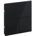 Rosa Crystal KNX Switch, 2-Gang, Black, Status LED without Icon