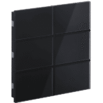 Rosa Crystal KNX Switch, 3-Gang, Black, Status LED without Icon