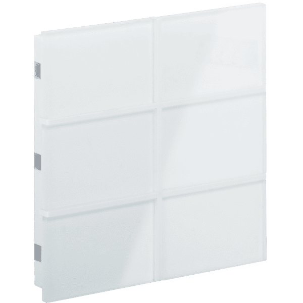 int-rcs3-0200b0 Rosa Crystal KNX Switch, 3-Gang, White, Status LED without Icon - Image 1