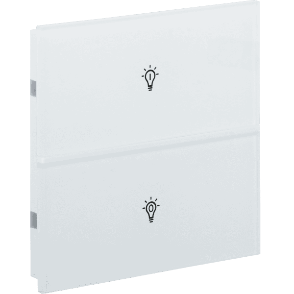 int-rcst1-0200b1 Rosa Crystal KNX Switch, 1-Gang, White, Status LED with Icon, with Built-in Temperature Sensor - Image 1