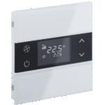 Rosa Crystal KNX Thermostat, 1-Gang, White, Status LED without Icon