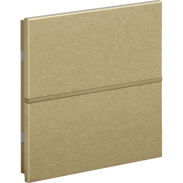 int-rms1-0600b0 Rosa Metal Brushed KNX Switch, 1-Gang, Gold, Status LED without Icon - Image 1