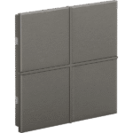 Rosa Metal Brushed KNX Switch, 2-Gang, Bronze, Status LED without Icon