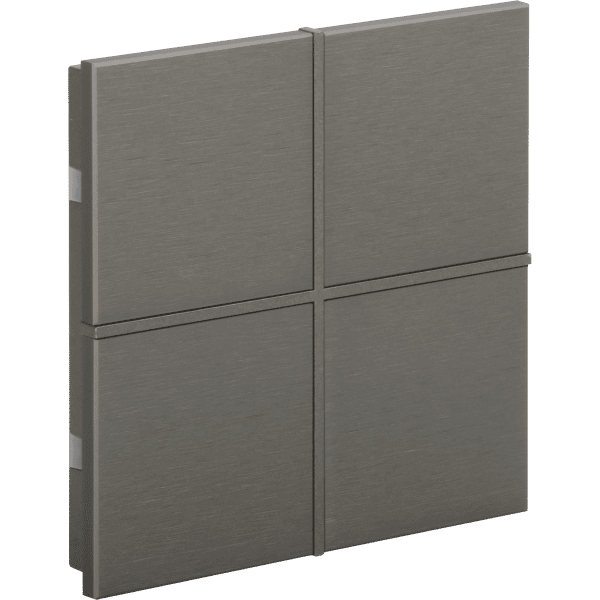 int-rms2-0500b0 Rosa Metal Brushed KNX Switch, 2-Gang, Bronze, Status LED without Icon - Image 1