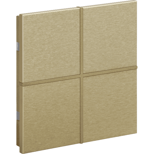 int-rms2-0600b0 Rosa Metal Brushed KNX Switch, 2-Gang, Gold, Status LED without Icon - Image 1